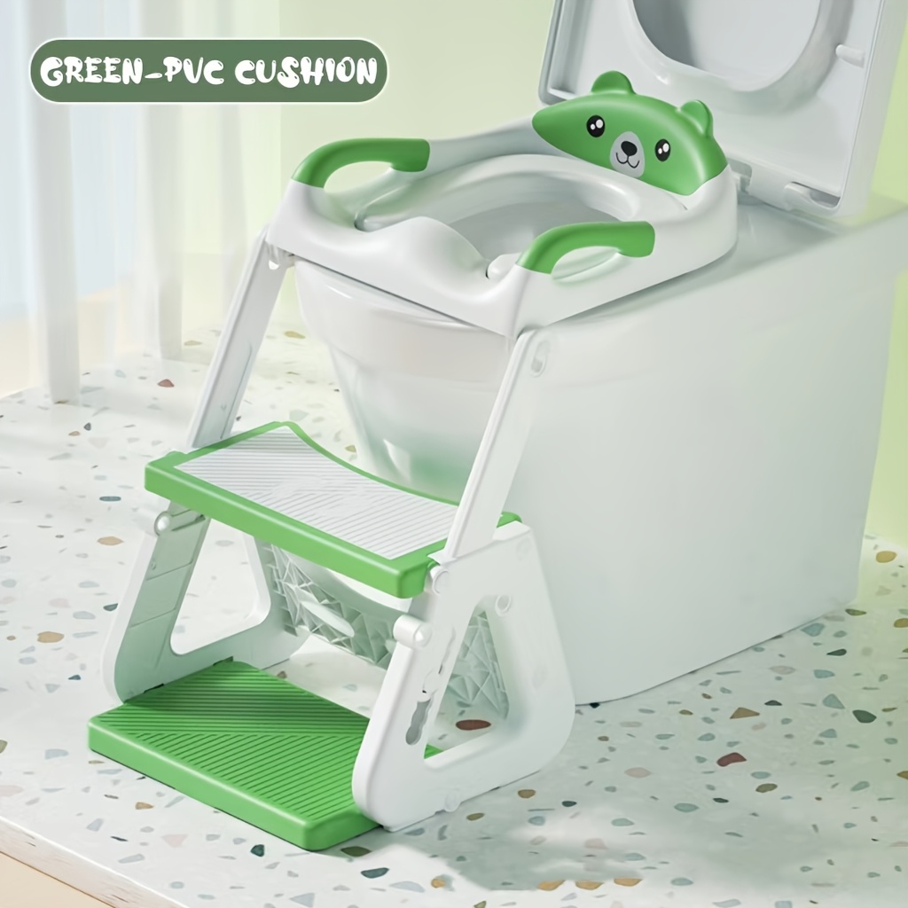 ' Potty Training Ladder - Multifunctional Folding Toilet Step Stool, Adjustable Height, Non-slip Bathroom Aid In Gray/pink/green