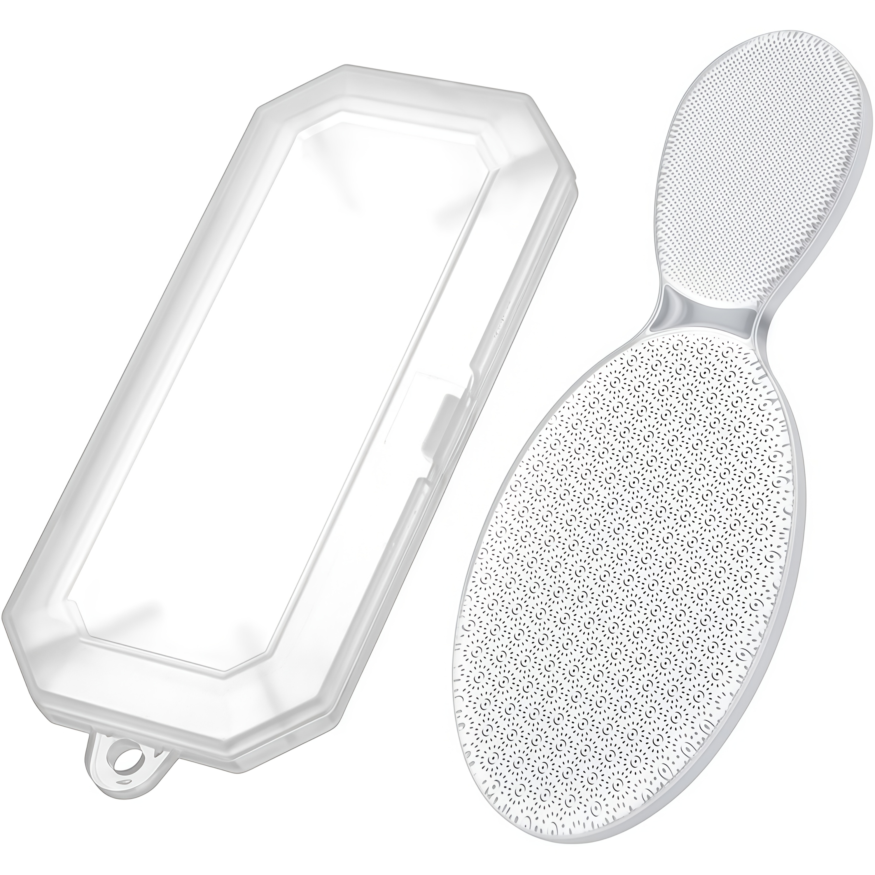 Image of Nano-glass Foot File, Removes Dead Skin And, Professional 2-in-1 Pedicure Tool, Improves Cracked Heels, Safe And Double-sided Design, Smooth Feet, Washable And Portable Foot File With Storage Case
