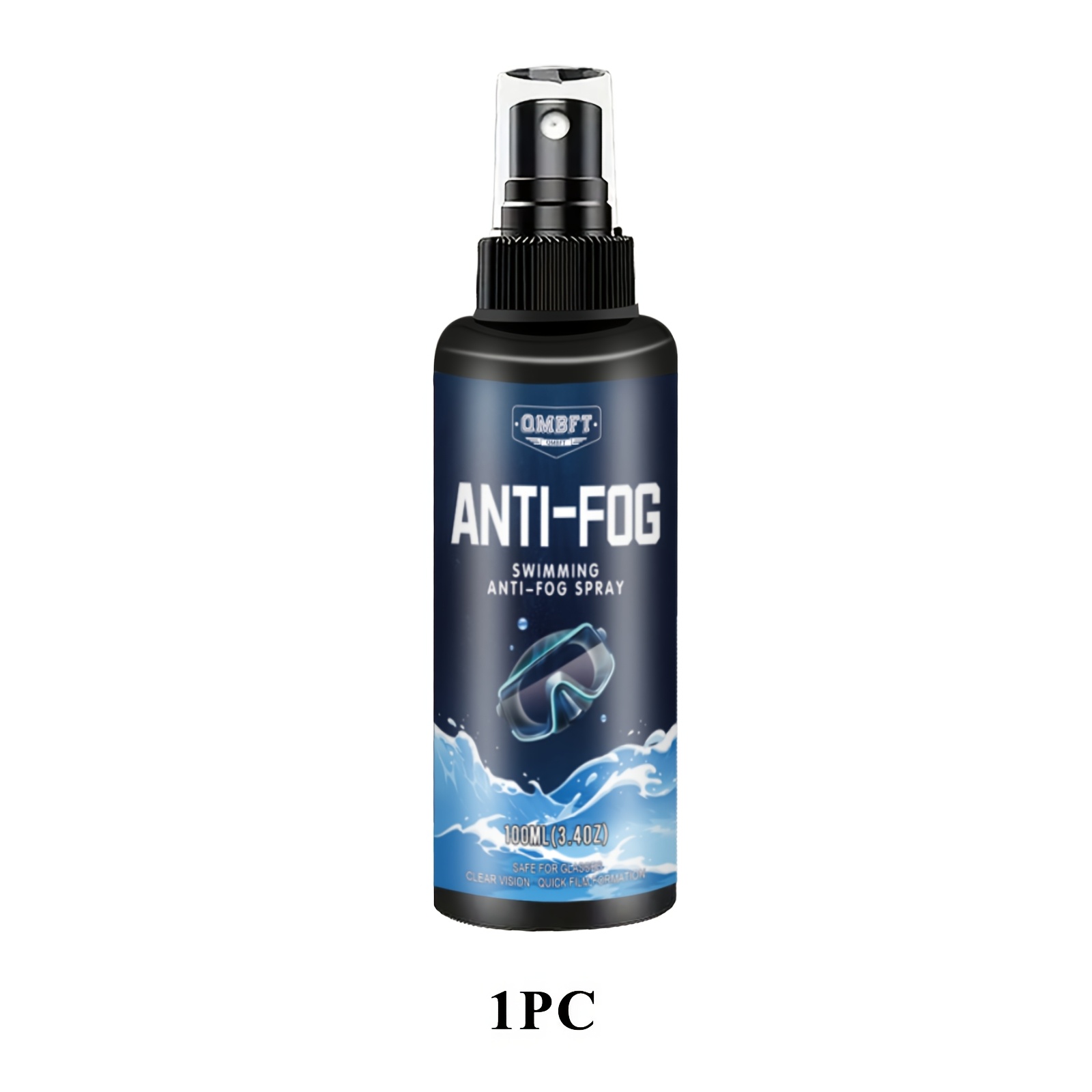 1pc 100ml Premium Spray For Swimming Goggles & Glasses | Long-lasting For Diving Masks & Goggles Lenses | To Fog, For Water Sports & .