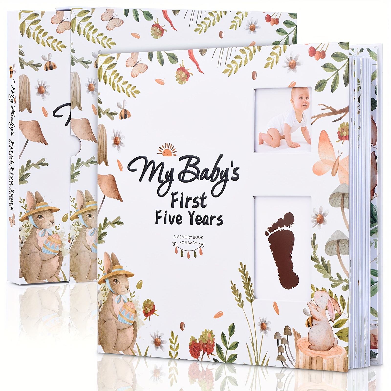 TEMU Modern: A Memory Book For Male Or Female, 124 Pages, 9.96x9.84 Inches. Eternal 5-year-old Book, A Milestone Book That Records Event From Birth To 5 Years Old, Gender Neutral Journal,, Album