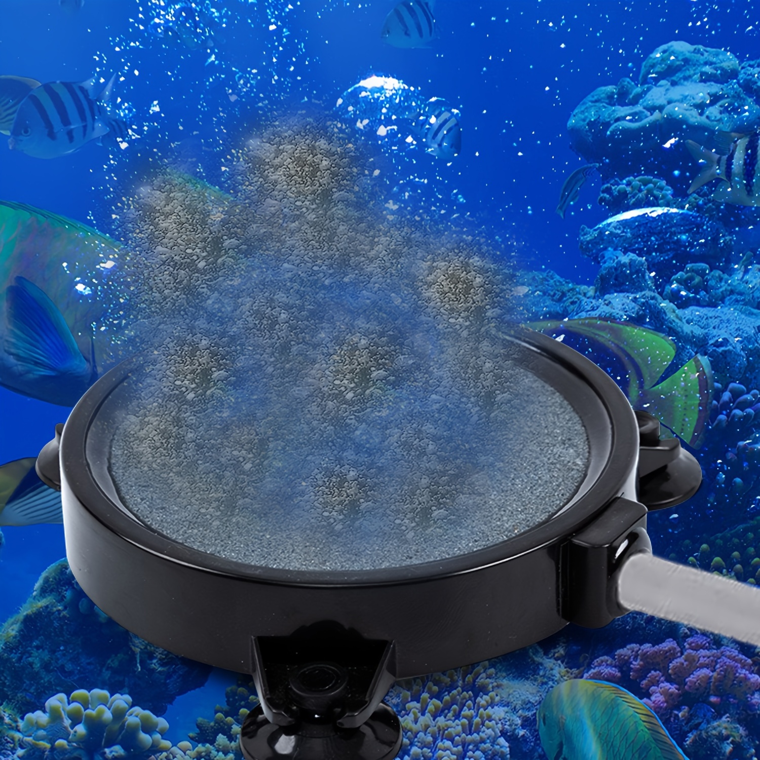 E-shop 10-Gallonen-Aquarium-Sauerstoffdiffusorstein - Geräuschlose Nichtelektrische PVC-Blasenscheibe für Sauerstoffverteilung im Fischbehälter, Keine