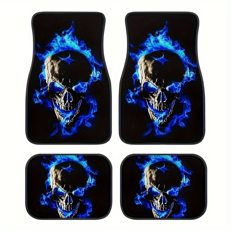 

-printed 4pcs Car Floor Mats Set - Waterproof & , Fit For Vehicle Interior Protection And Style