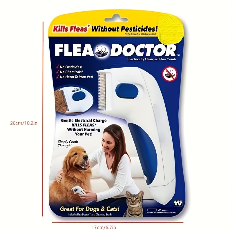 

1pc Pet Flea & Tick Removal Comb For Cats And Dogs - Safe, Effective Grooming Tool, Room Decor