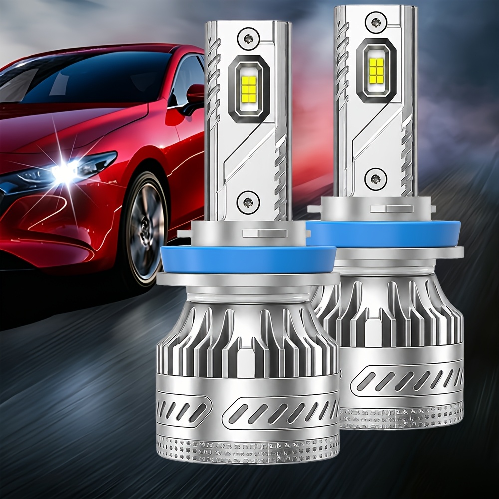 TEMU 2pcs H1 Led Bulbs, H7 Led Bulbs, H4 Led Bulbs, H11 Hb3 9005 Bulbs, Hb4 9006 Bulbs, Hir2 Bulbs. Perfect For Car Enthusiasts As A Gift To Enhance