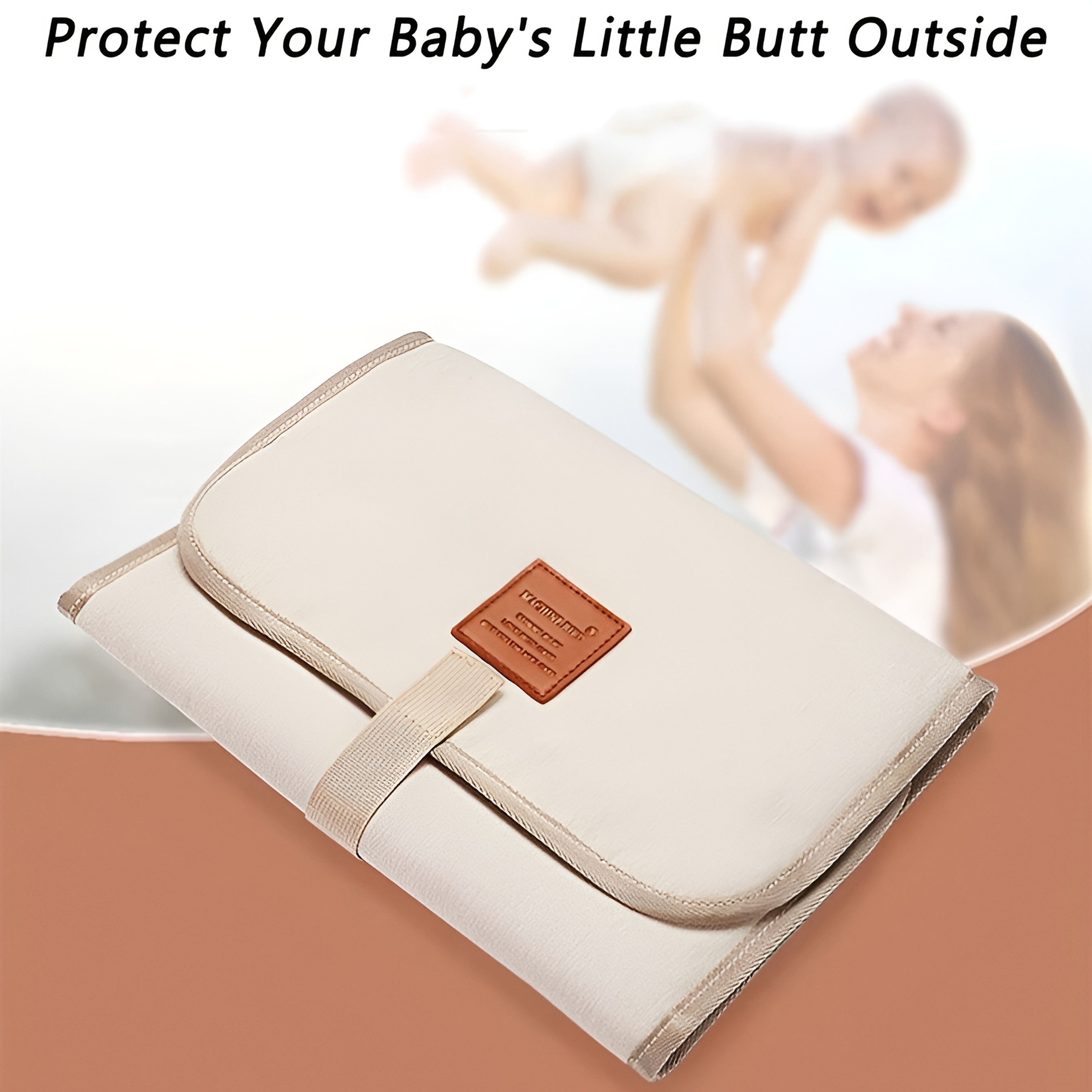 1pc Portable Foldable Diaper Changing Mat for Baby - Mixed Color, Polyester Fiber