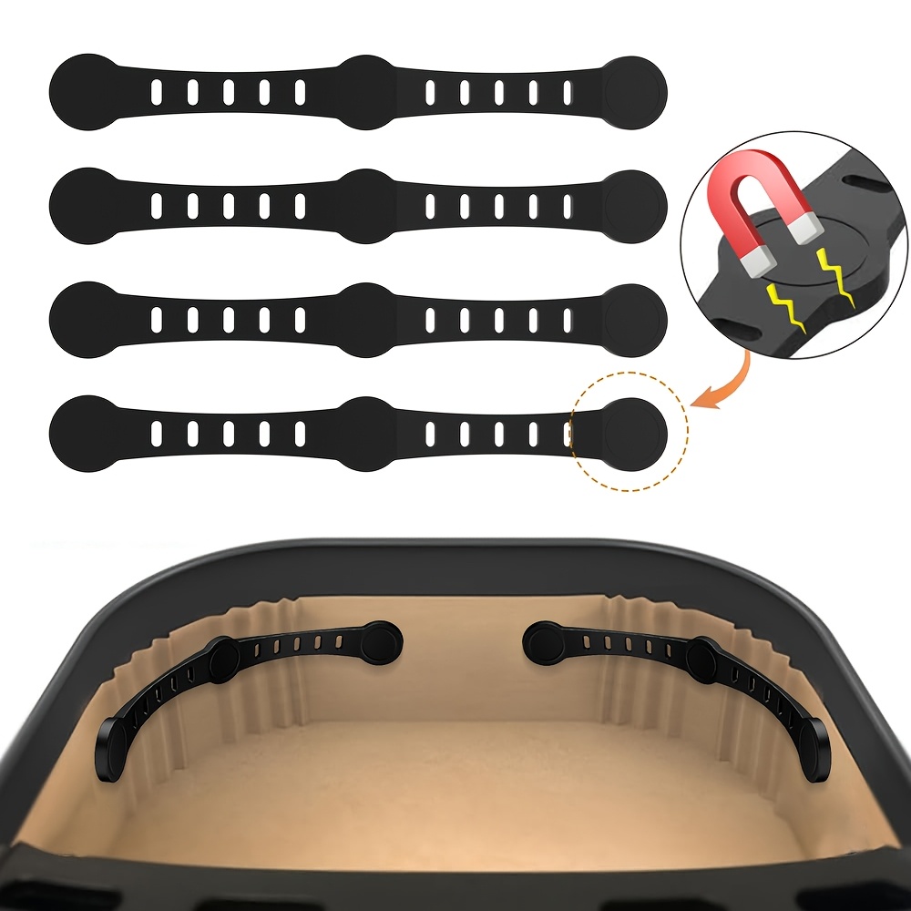 2/4 stk. Opgraderet Airfryer Magnet Silikone Spænde Sæt - Kraftig Non-Stick Overflade, Kompatibel med Ninja, Philips, Cosori og Mere - Forebygger at Engangs Papir Liners Falder
