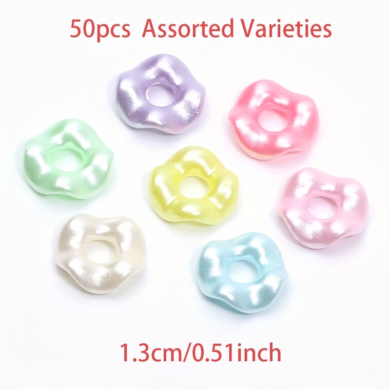 13mm 50pcs Random Color Acrylic Circles For Jewelry Making Diy Crafting Bracelets Necklaces Earrings Keychains Accessories