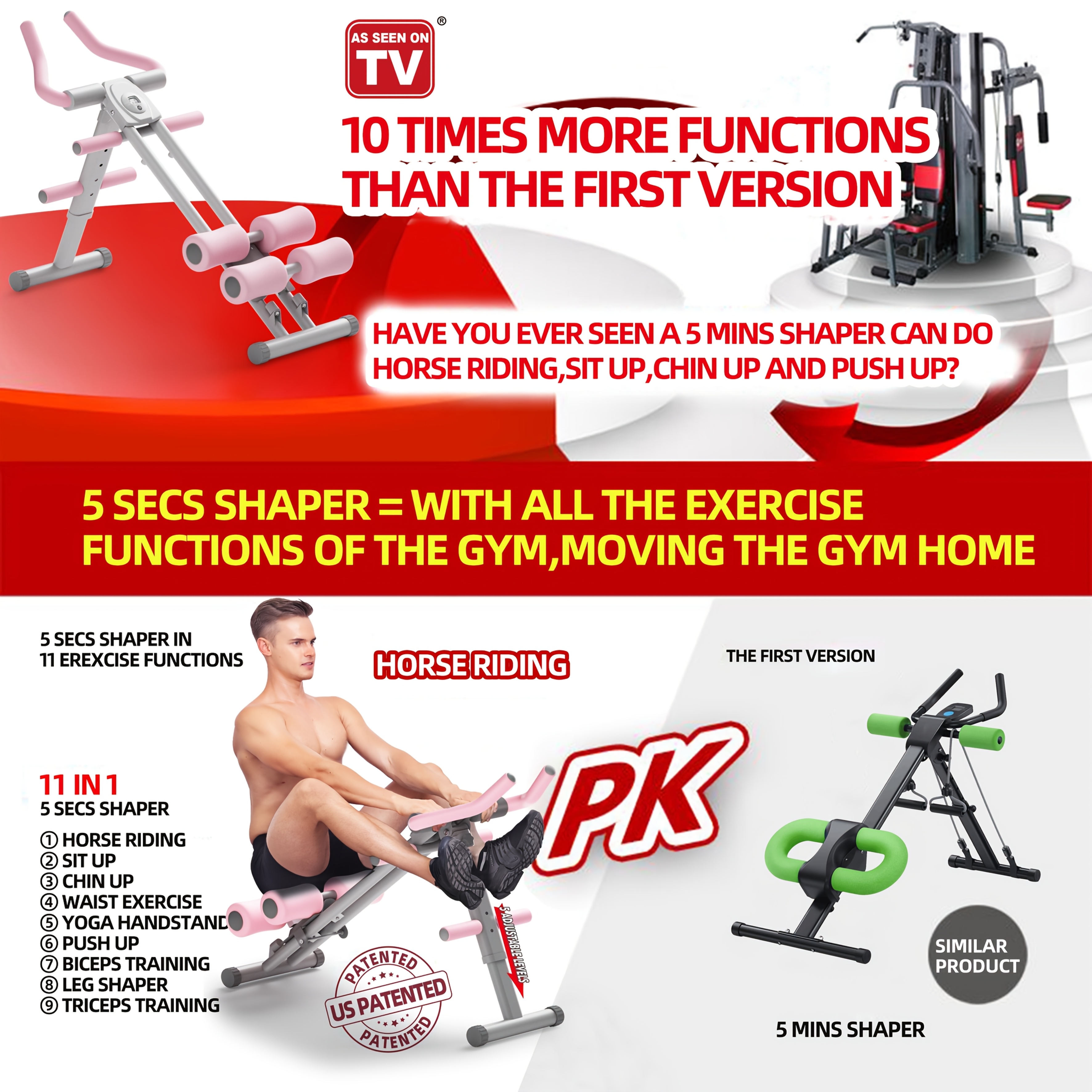 Exercise Machine How Much Is The Total Gym As Seen On Tv Tonal And