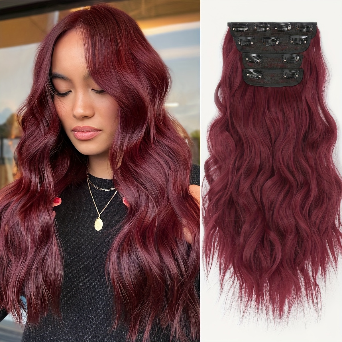   body wave heat resistant high temperature   extension 22 inch long ombre color for women details 3