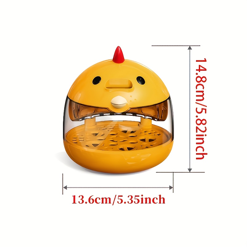 1pc, USB-powered Egg Incubator for 6/12 Small Transparent Shells - Automatic Bird Egg Hatcher with Yellow Plastic Design, Clear Lid for Easy Observation, Compact Animal Incubation Device | Transparent Top Hatchery | Plastic Structure, Detachable Cover, Suitable for Various Egg Types, Ideal for Indoor Use