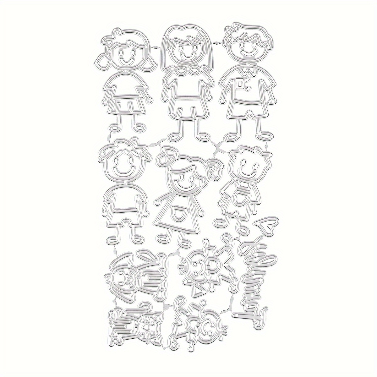 Image of 1pc Big Small Pattern Mold Cutting Dies Metal Carbon Steel Knife Mold Template/1pc Diy Handmade Photo Album Scrapbooking Birthday Card Decoration