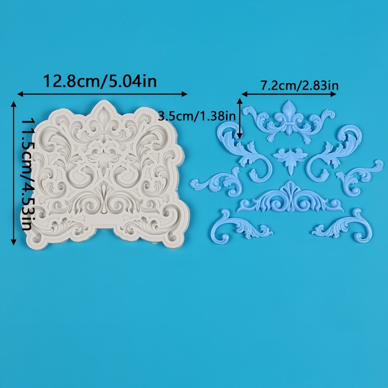 TEMU Moule en silicone résine 1pc 3D Rétro Motif en relief Cadre de Moule en silicone, Art fait main en relief creux, Prise de vue d'accessoires