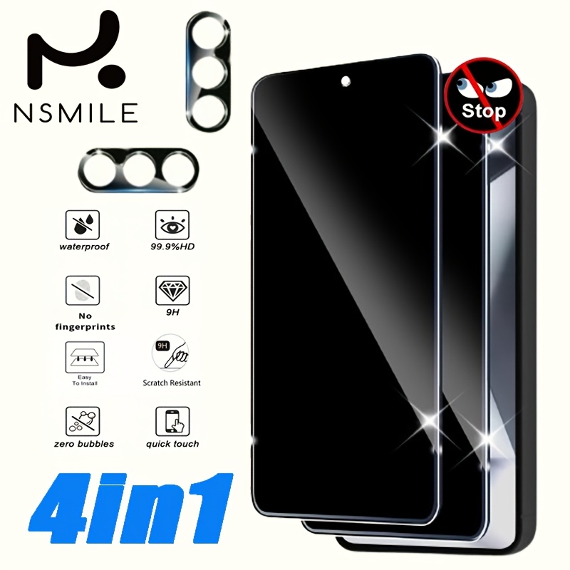 

2pcs Premium Tempered Glass Screen Protector For S25, S24 Ultra, S23, S22, S21 - Anti-spy, -resistant, With 2pcs Camera Lens Protection Included