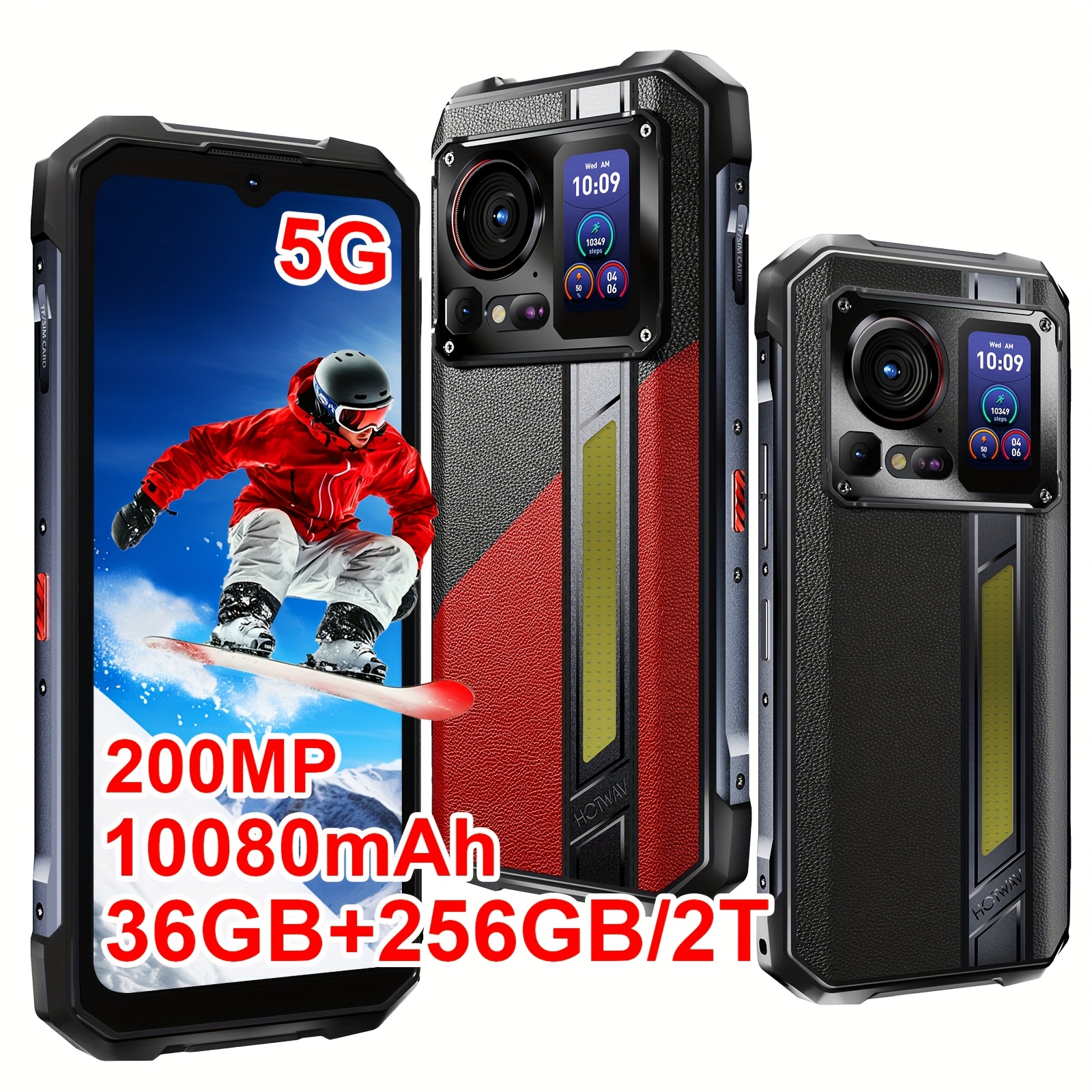     7   mobiltelefon,   14 36gb(16gb+20gb)+256gb unlocked smartphone, 6.6 fhd+120hz display, 10800mah große batterie,   frontkamera +200mp hintergrundkamera+24mp nachtkamera unterstützung nfc/ gps/  / fingerabdruck