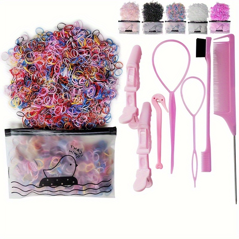 

2007pcs, Mini Colorful Sweet Hair Ties, Cute Hair Styling Tools, Suitable For Girls