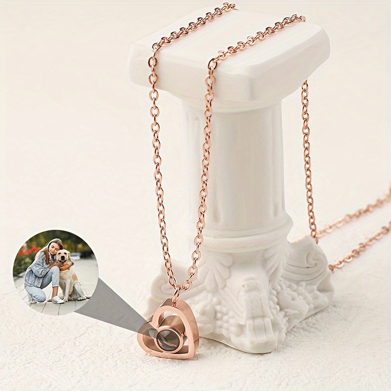 Personalized Heart Pendant Photo Necklace — Custom Gift for Loved Ones