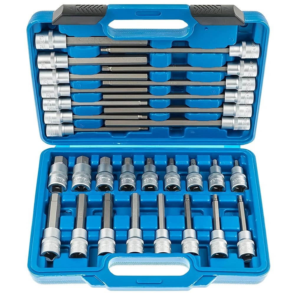30pcs Hex Bit Socket Set /2" Drive Tool Kit