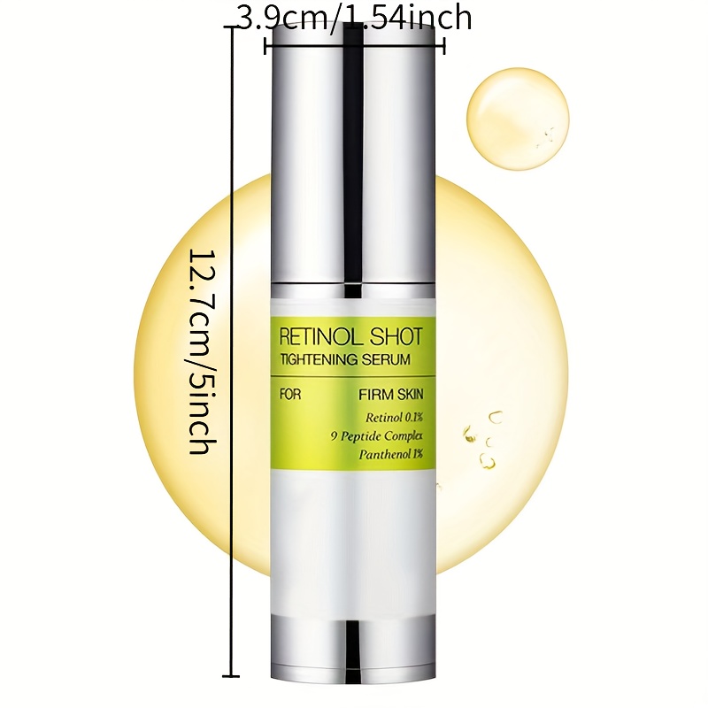 retinol shot tightening serum for all light beige types hydrating firming with peptides retinol     non irrating for face light beige   routine sleek   hypoallergenic formula