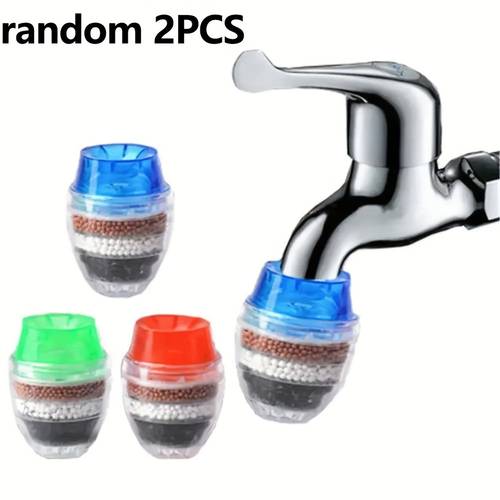 1 2 4pcs random color premium tap water filter water for brushing face washing reduces water quality faucet attachment