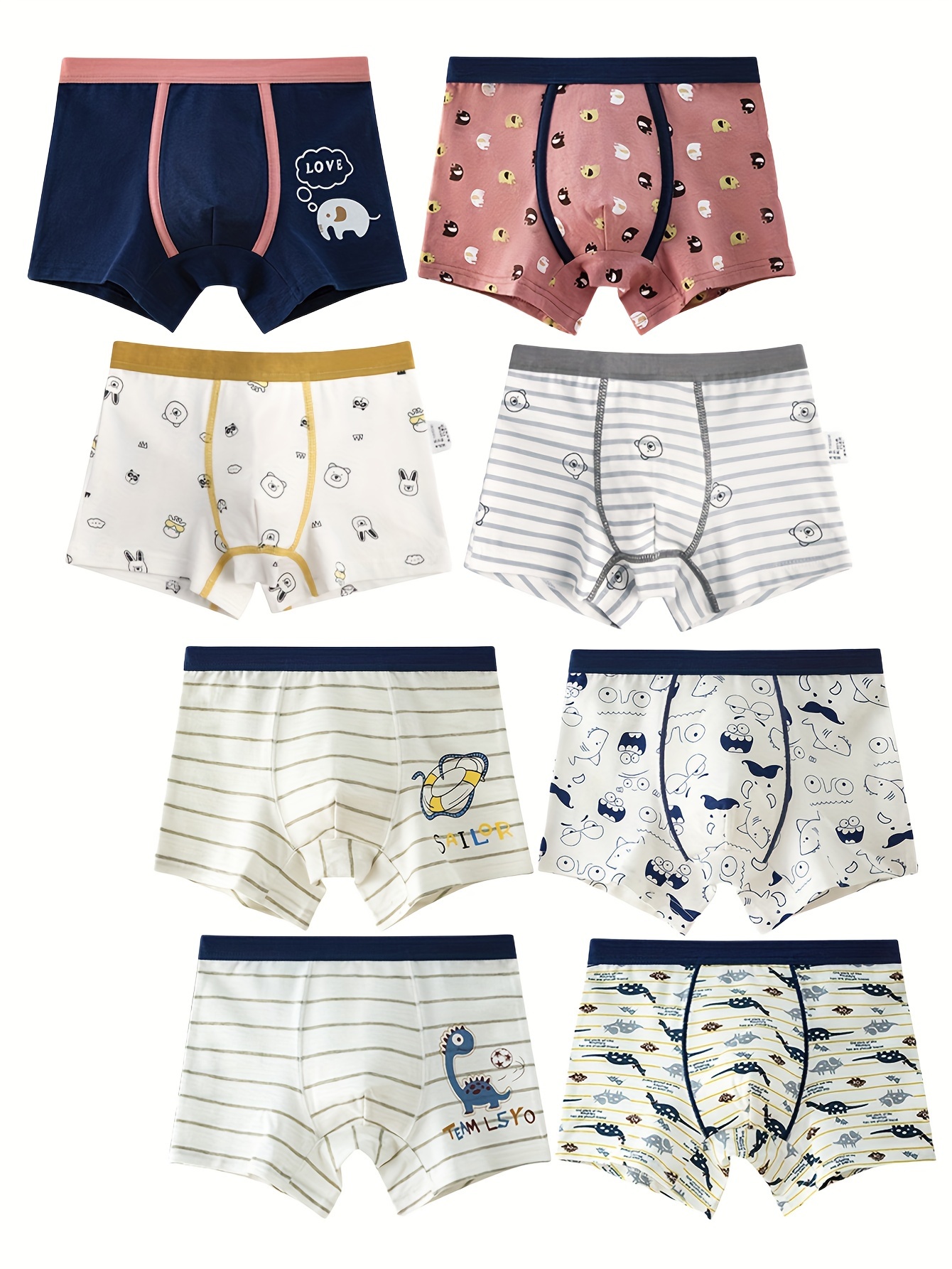 Toddler Boy's Breathable Briefs Stripe Pattern Cotton - Temu