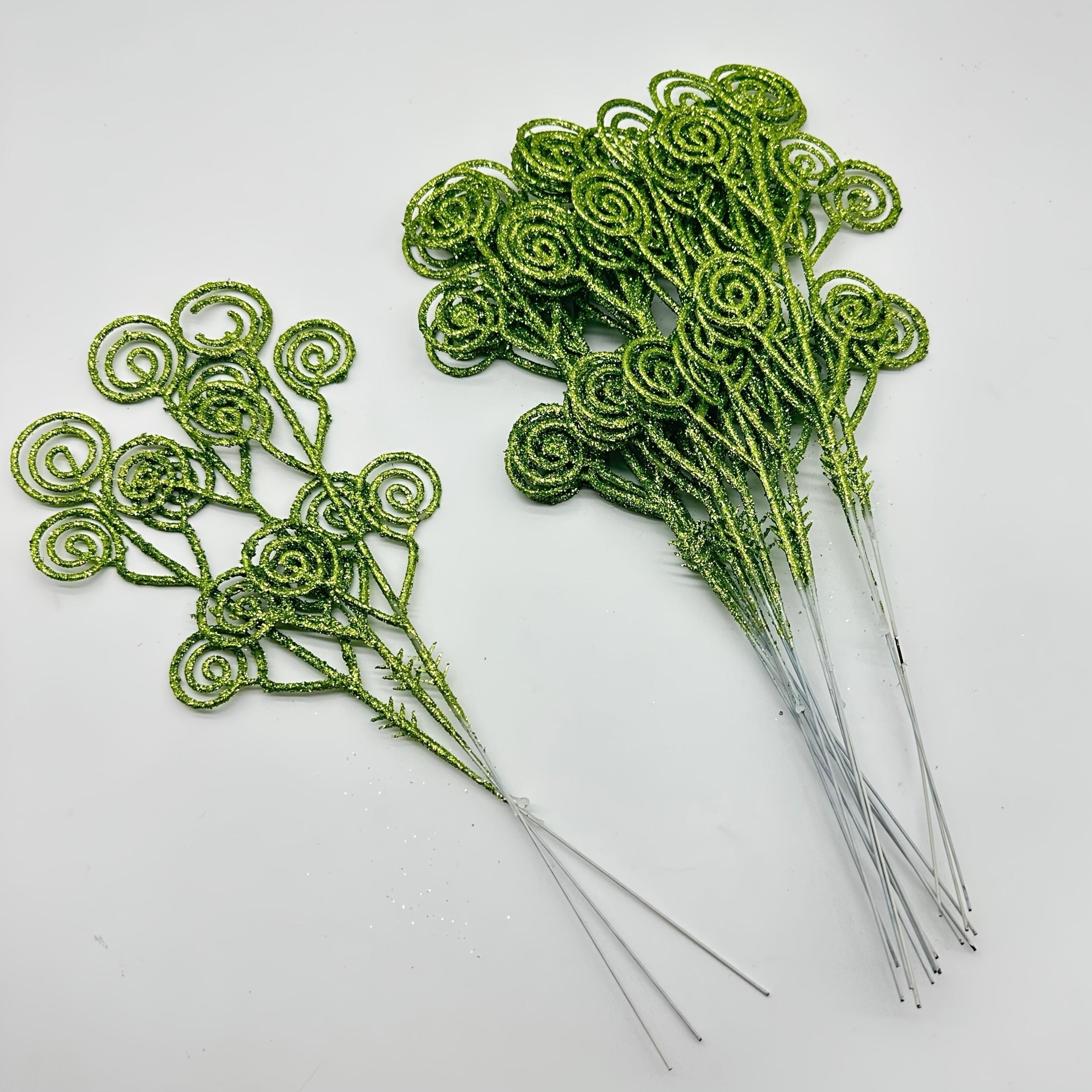 TEMU 8pcs Christmas Decorative Flowers Sparkling Christmas Gifts Decorative Sticks Candy Spray Christmas Branches Vase Filling Crafts Wreath Flower