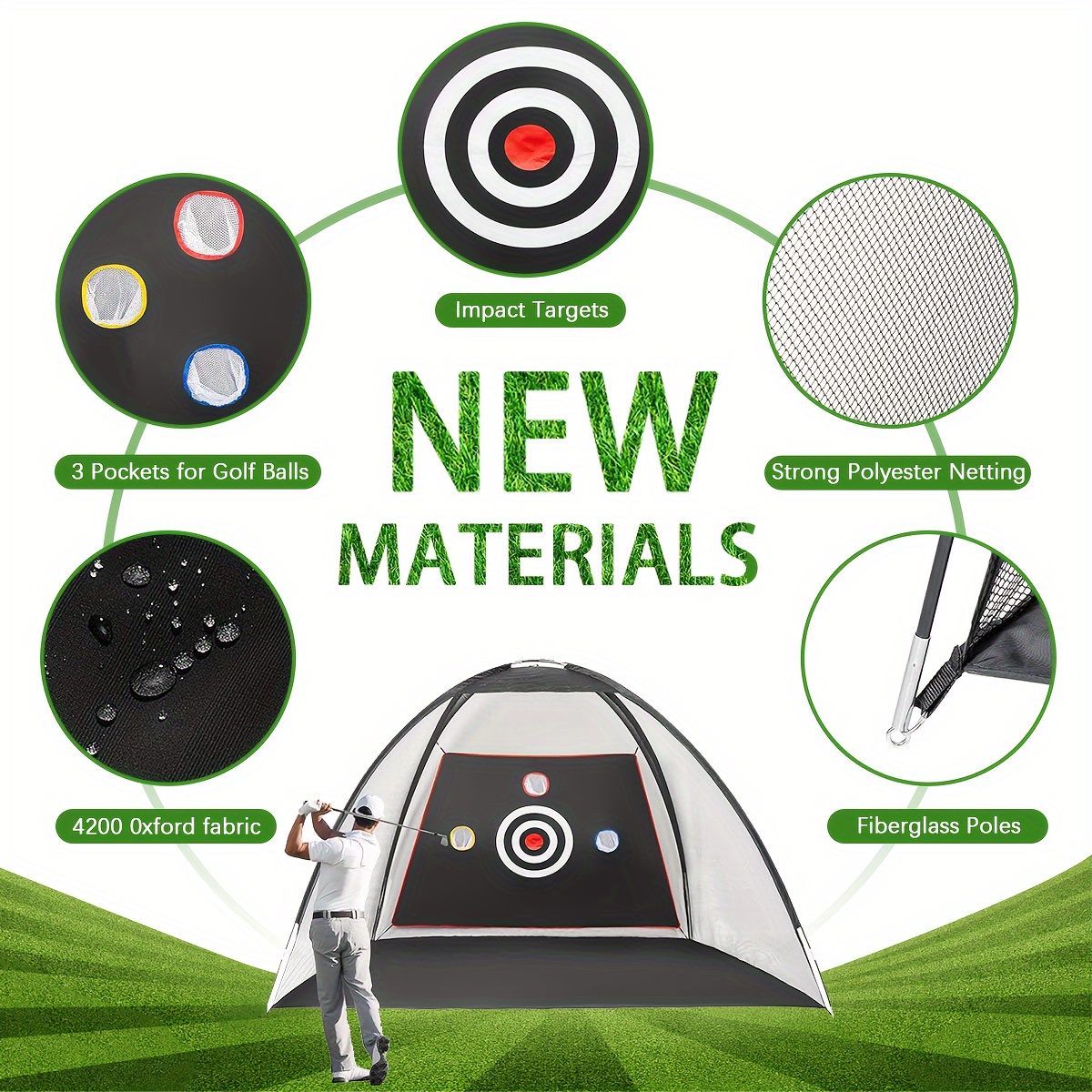 Golf Net, Golf Hitting Net For Backyard Driving, Indoor/Outdoor Golf Chipping, Ideal Gifts For Golf Lovers details 0