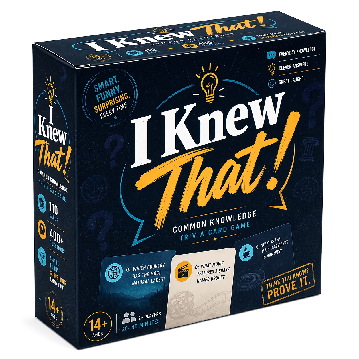 item picture   that   trivia card game smart everyday question challenge     lose points brain teaser   for family     holidays reunions social       deck