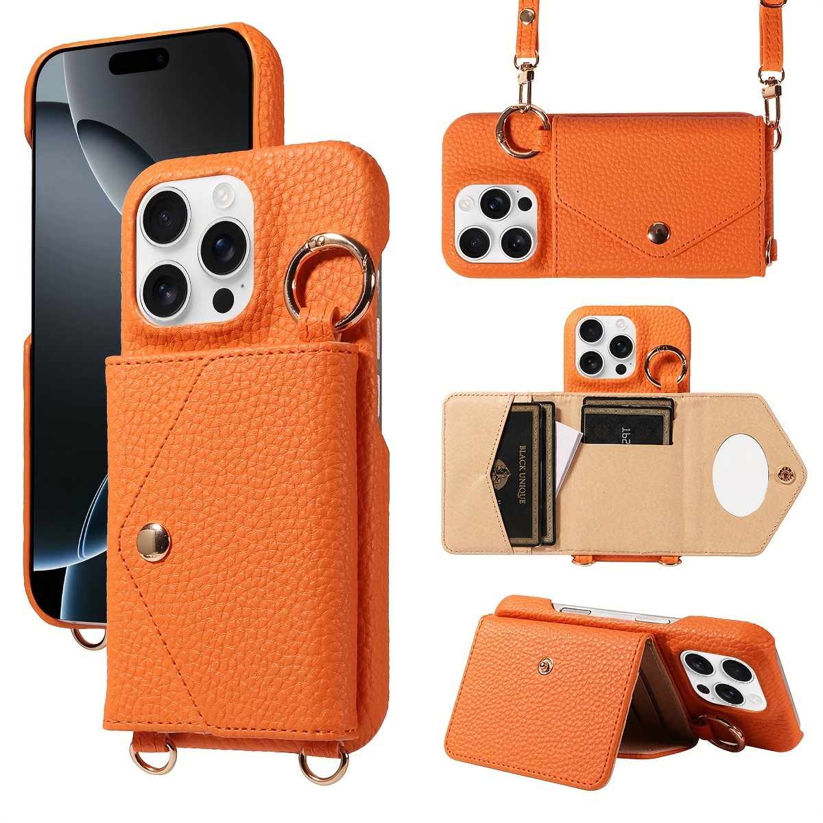 Custodia Per IPhone 13 Pro Max Con Cinturino Da Polso E Cavalletto – Morbida TPU Con Glitter E Strass, Motivo Carino - 3
