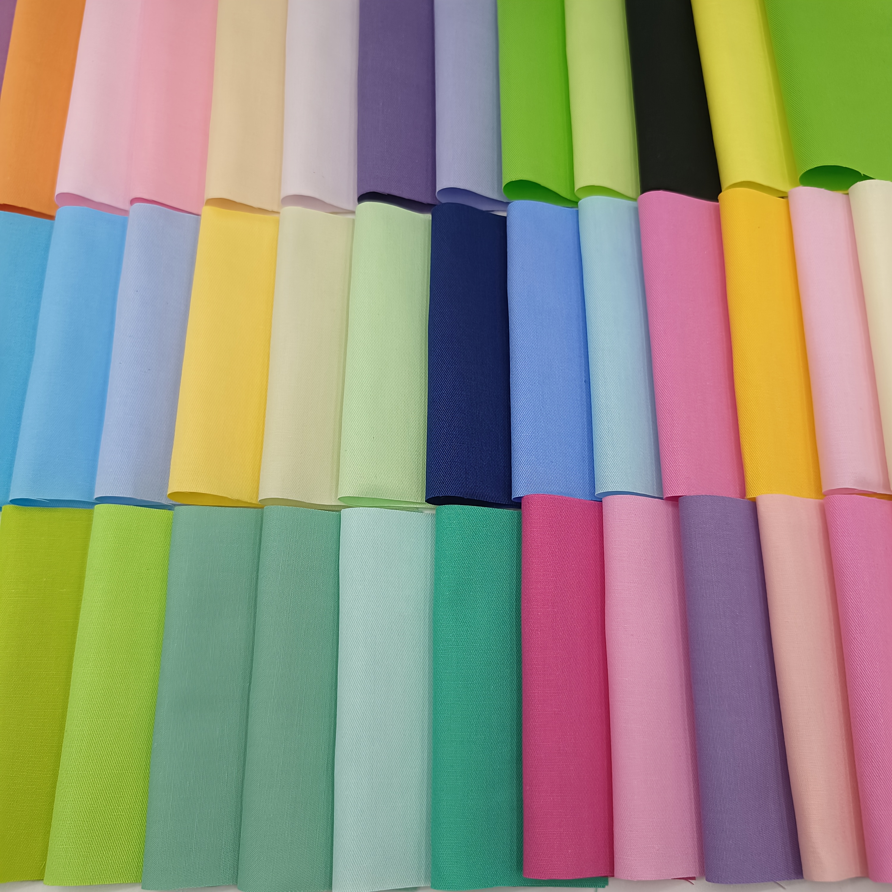 TEMU 50pcs 100% Cotton Fabric Set 25.40cm X 25.40cm Precut Thick Square Sheets Printed Floral Sewing Supplies For Piece Sewing Handmade Quilting