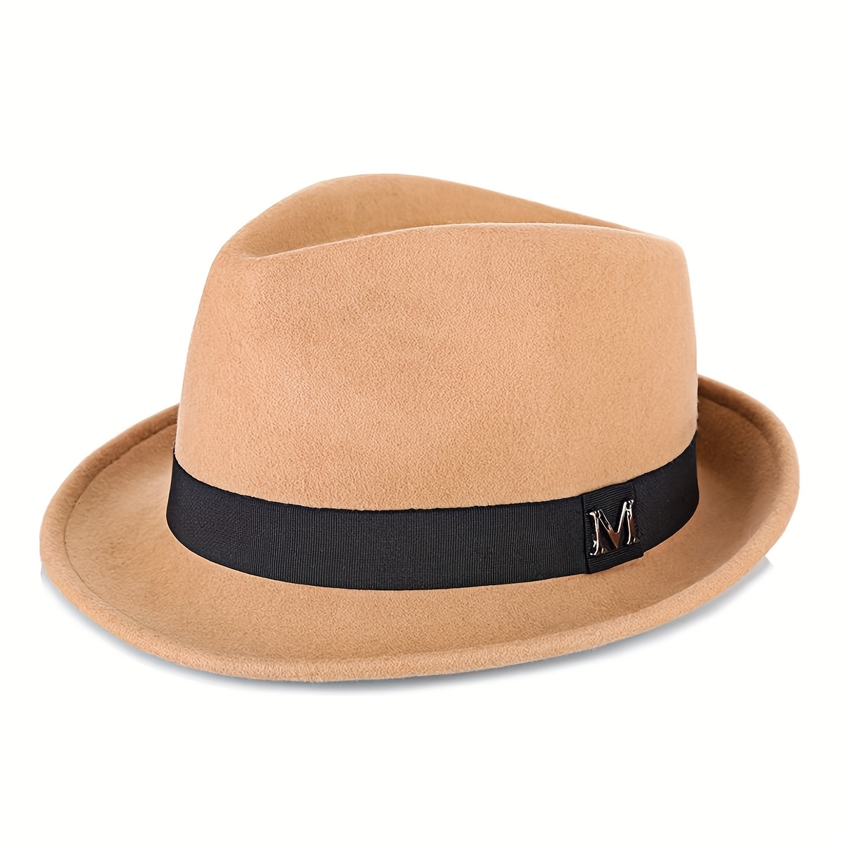 TEMU Versatile Autumn And Winter Cross-border M-label Small Top Hat Fashionable Western Cowboy Hat Top Hat Large Head Shows Small Face Jazz Hat