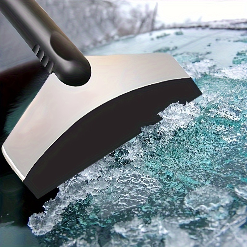 

Stainless Windshield Ice And Snow Scraper – Ergonomic Tpr Handle, Lightweight & Portable Winter Tool For Frost, Ice, And , - With Integrated