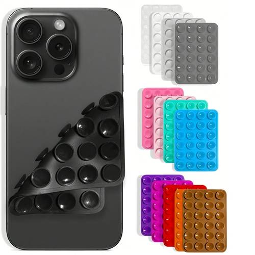 silikon-rückseite für handy mit quadratischer form, rutschfeste saugnapffolie anti-fall und