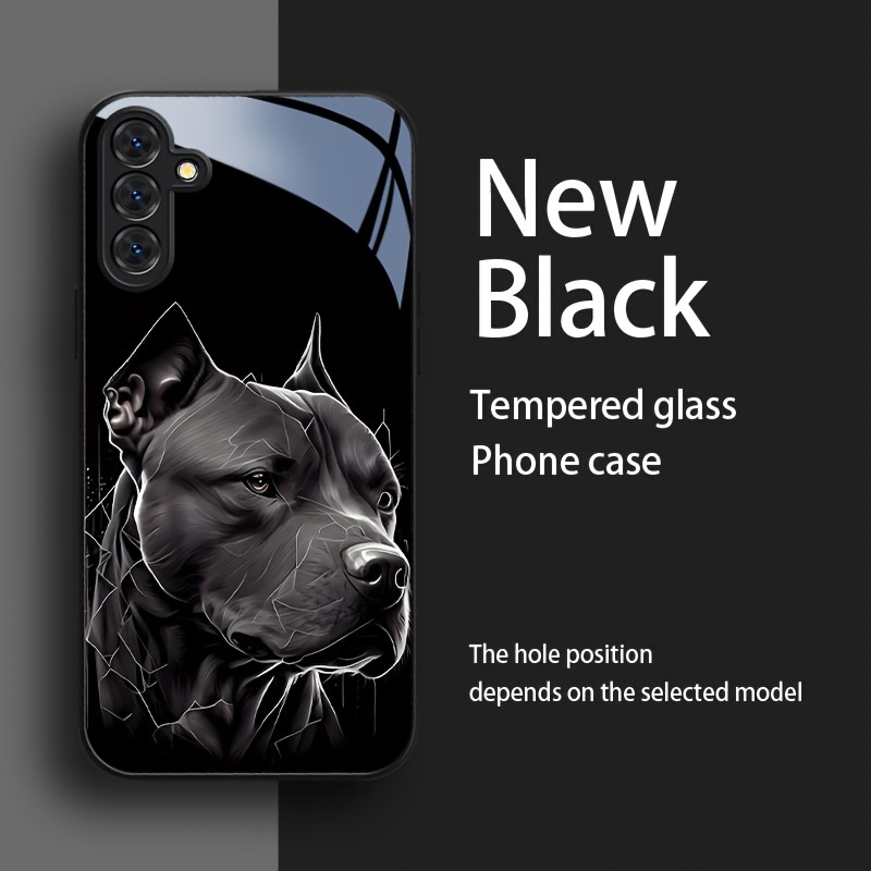 TEMU Cool And Durable Versatile Black Glass Phone Case For Galaxy A05 A05s A06 A14 A15 A16 A22 A23 A24 A25 A32 A33 A34 A35 A36 A52 A52s A53 A54 A55