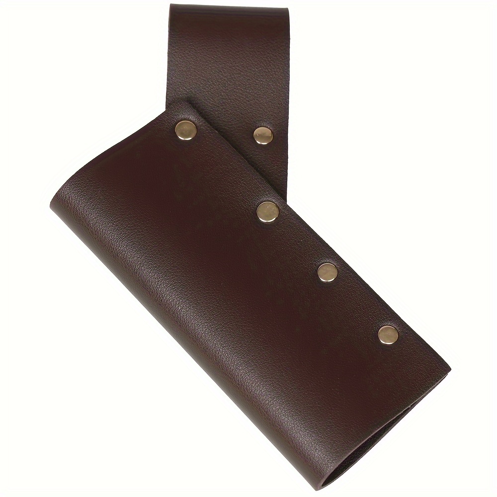 TEMU 1pc Support d'épée de médiéval Renaissance Viking, double étui d'épée en cuir PU suspendu, accessoires de costume de cosplay d'Halloween,