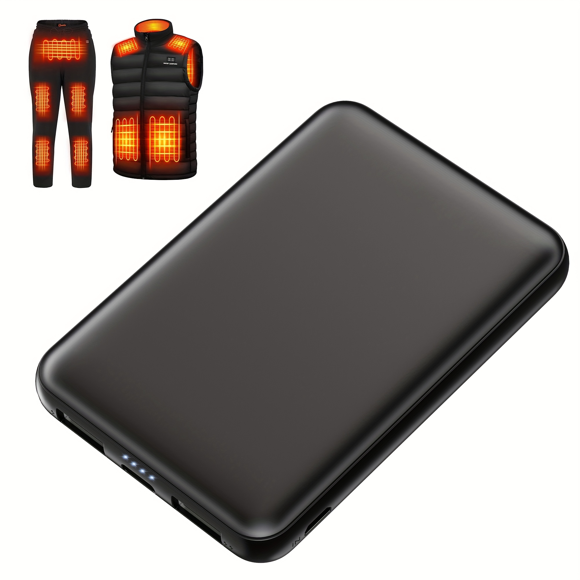 Temu – TEMU Portable Charger 6000mah Power Bank, 5v 2a Battery Pack With Dual Outputs, For Smartphones, Tablets, Smartwatches, Heated Clothes And More Usb