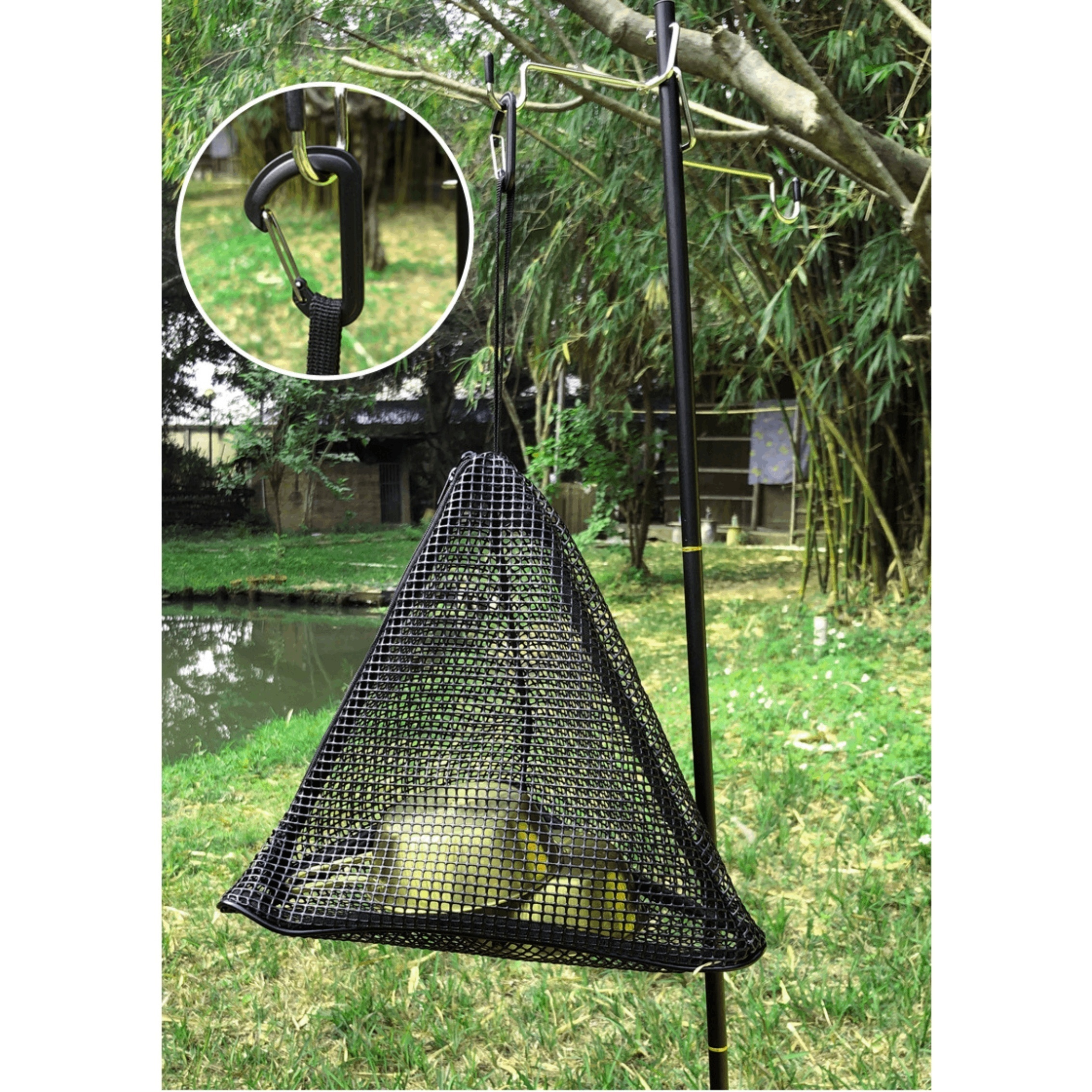 Collapsible Storage Basket Outdoor Triangular Sunshade Mesh - Temu