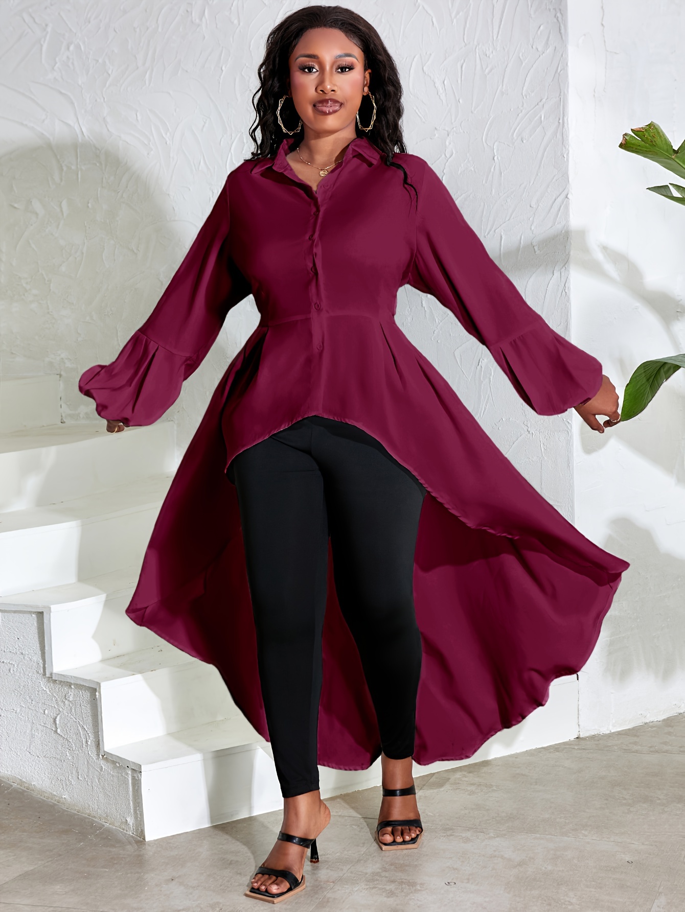 high low long sleeve shirt