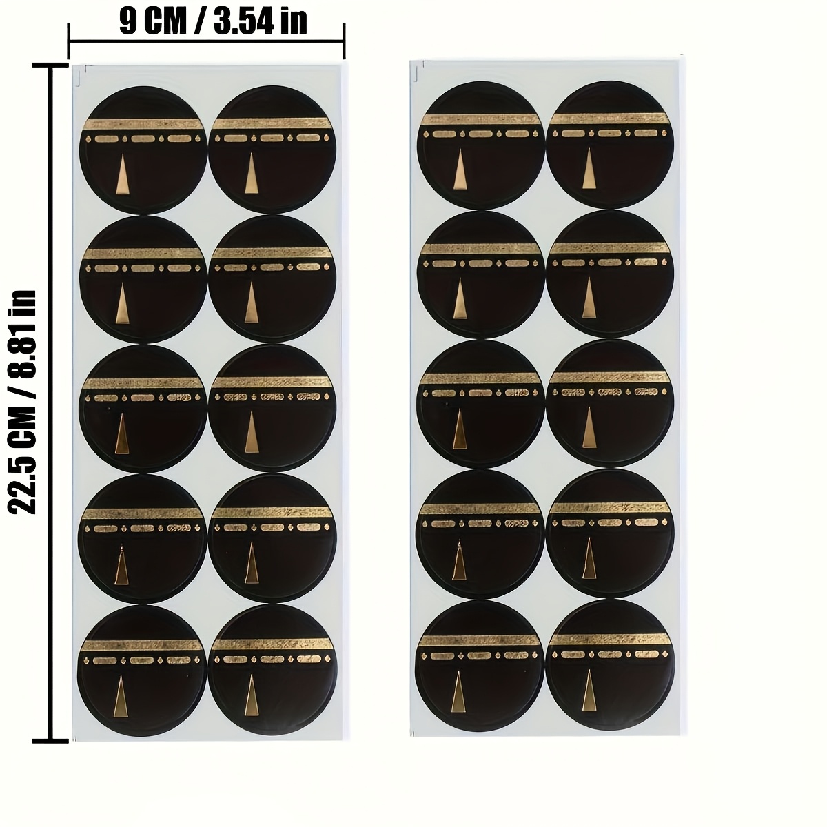 20pcs Mubarak Stickers For Eid Celebrations - Perfect For Party Decorations And Gift Wrapping