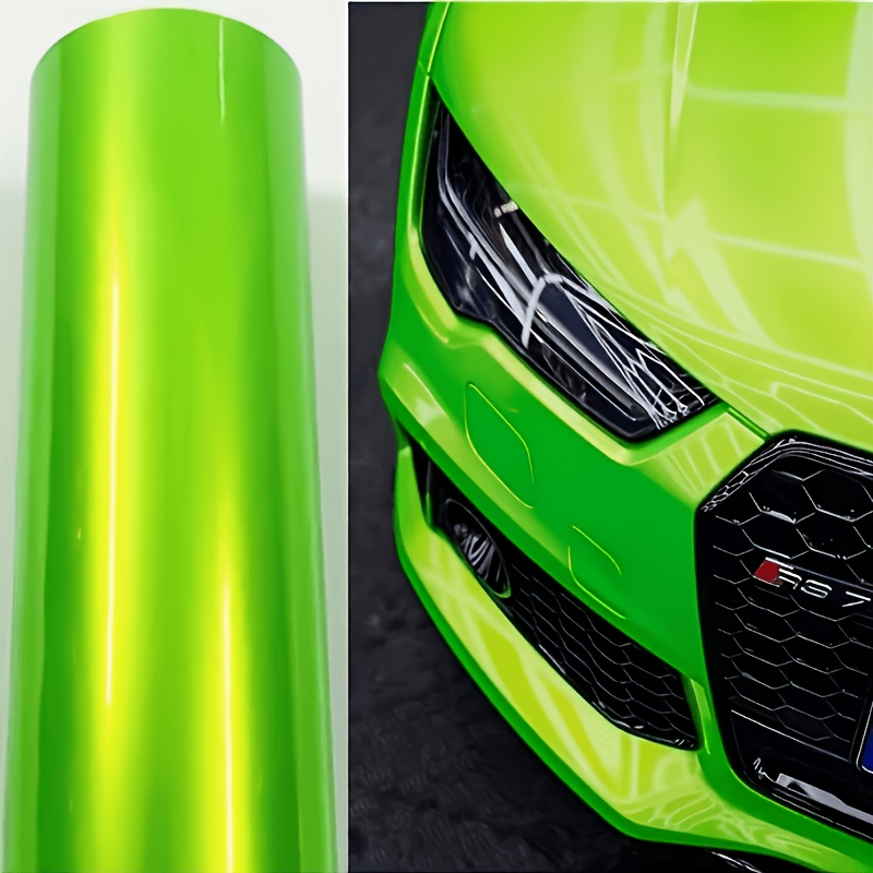 Iridescent Green 50cm*152cm Car Tint Film, Fresh Tone Decorative Film, Pet Material, Residue-free Adhesive, Won't Damage Original Paint, Suitable For Cars, Motorcycles, And Furniture
