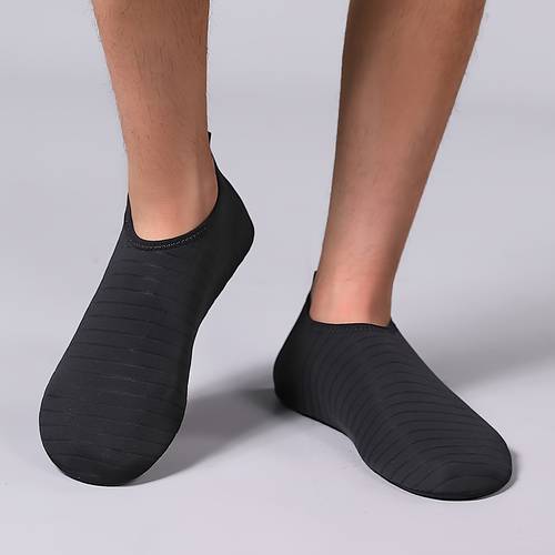 mens solid color water socks comfy non slip casual breathable quick dry seaside party surfing diving multifunctional sports