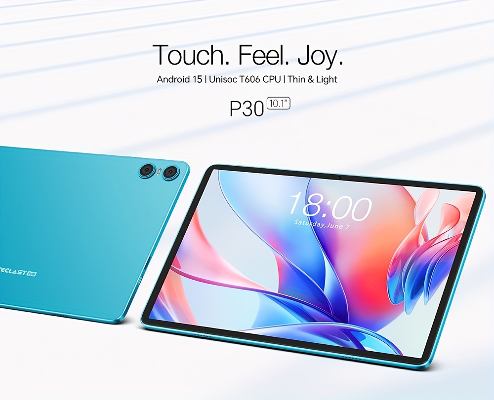 Teclast P30 Tablet 10.1-inch IPS Display, Unisoc T606 Octa-core CPU Mali-G57 GPU, 4GB+8GB RAM 128GB ROM with 1TB TF Card Extension, Android 15 WiFi Tablet 6000mAh Type-C Charging, AC Dual-band 2MP+5MP Cameras, Tablet, Pad, Tablet, Pad