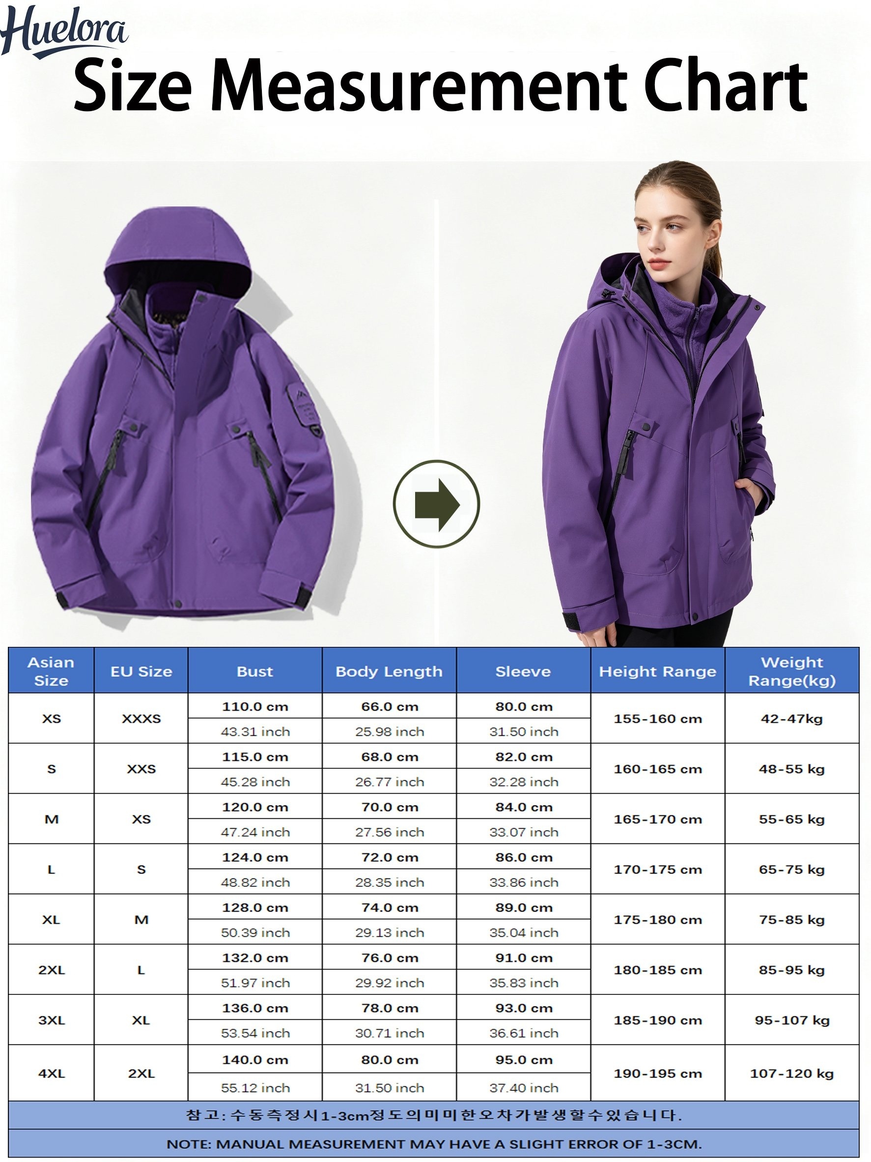 Men's 3-in-1 Jacket, High-End Solid Color Detachable Liner Set