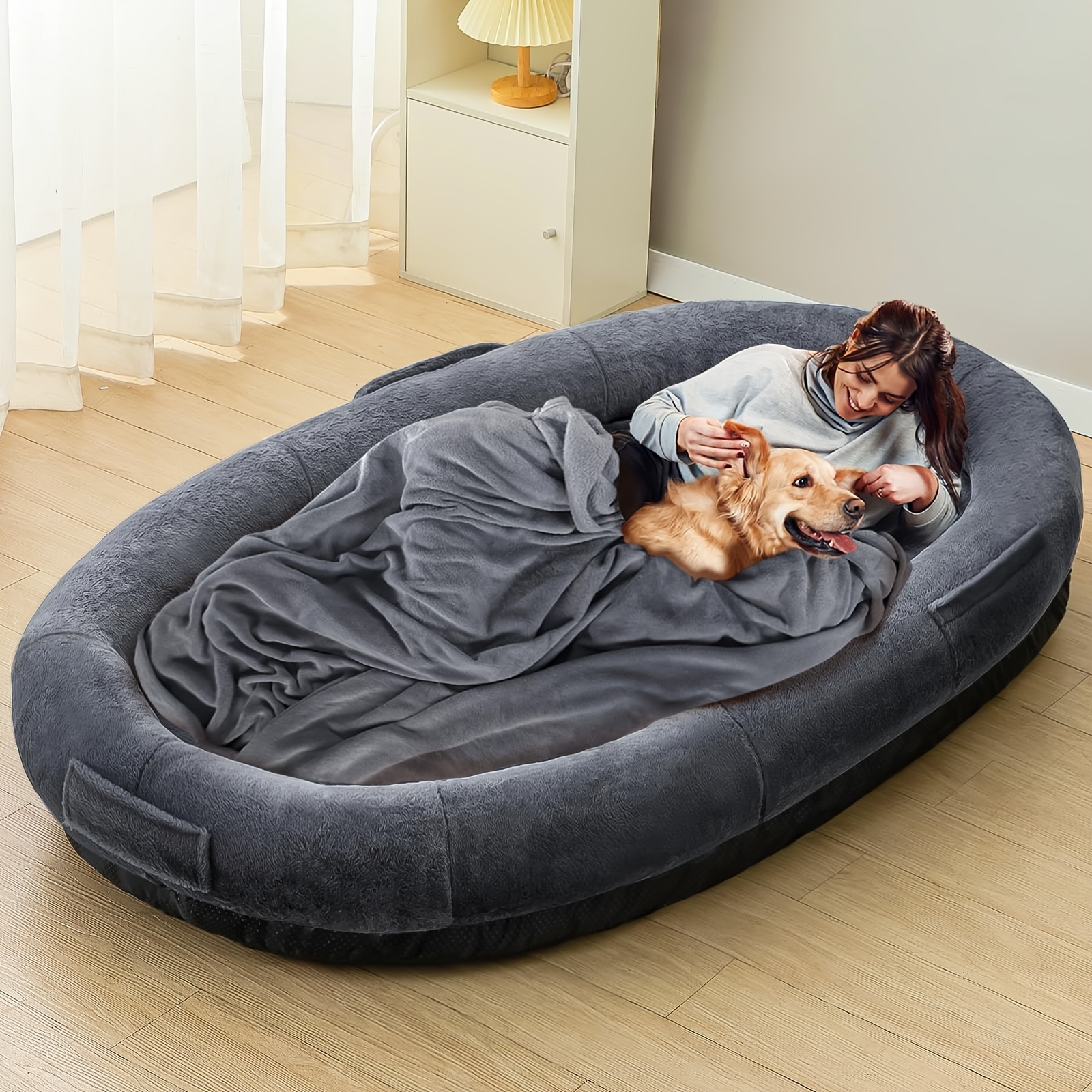 large adult dog bed giant pet bean bag floor bed washable Temu