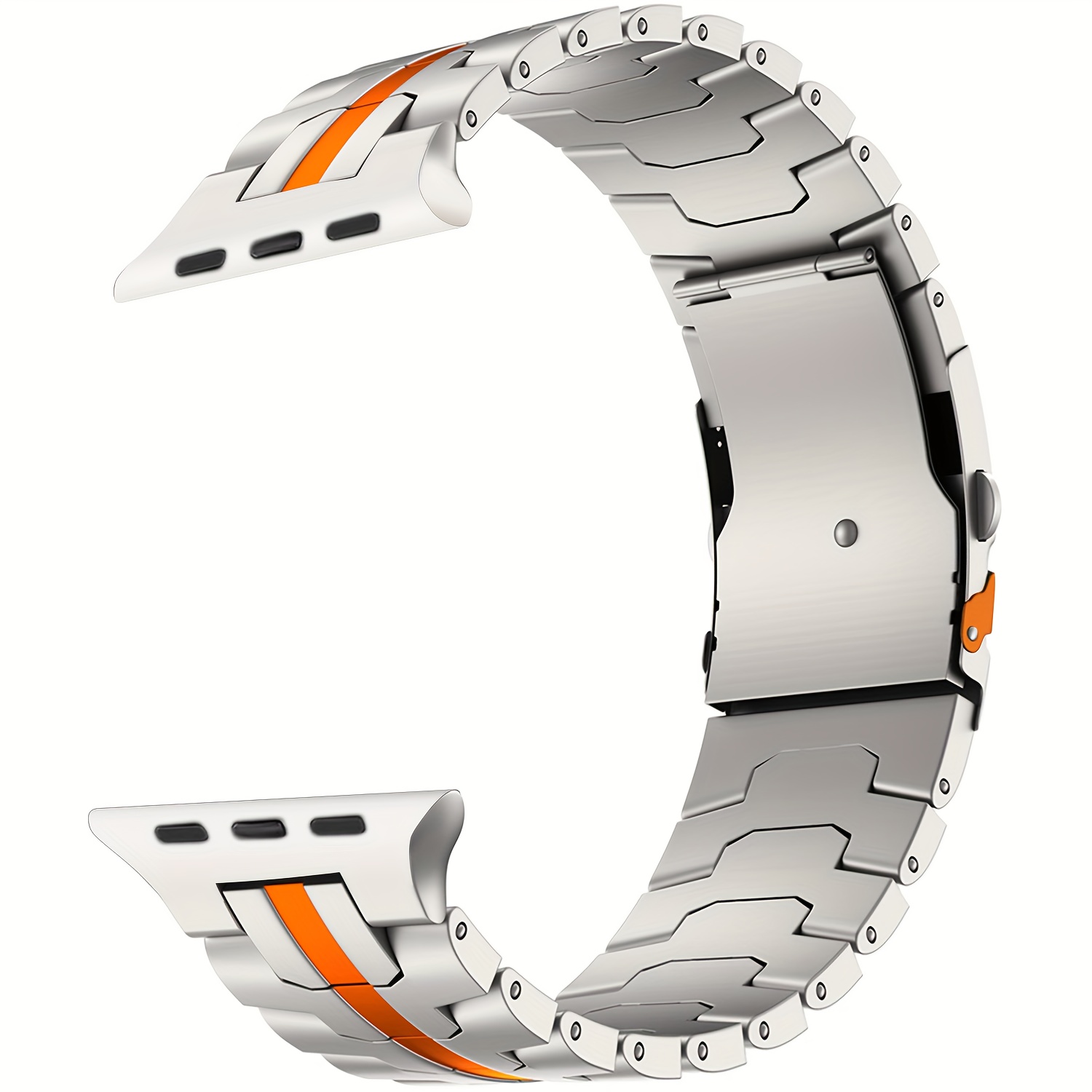 TEMU JANSIN Cinturino Compatibile per Apple Watch con Cinturino in Acciaio Inossidabile, Chiusura a , Compatibile con iWatch/Ultra/Ultra 2/SE/Serie