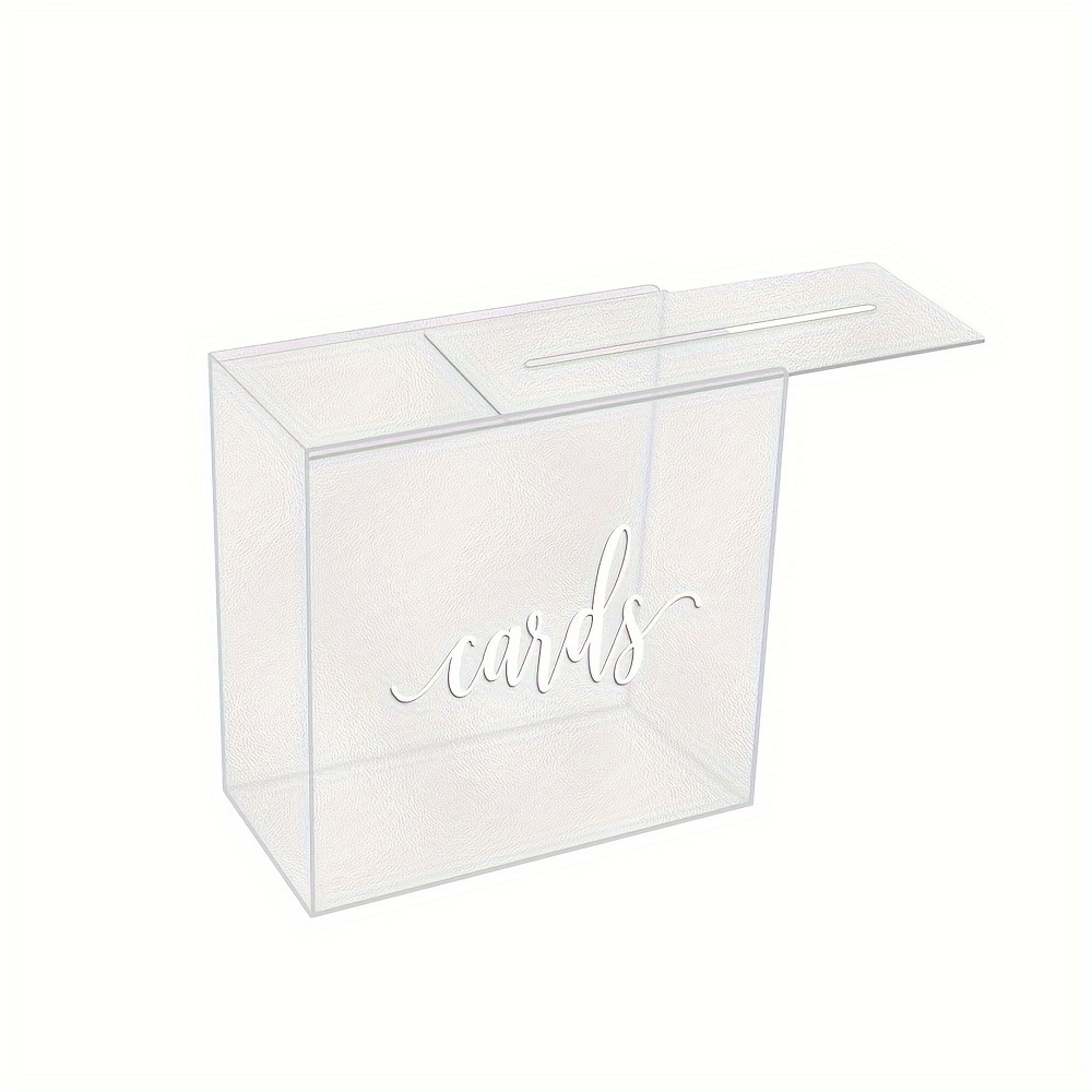 tx brand elegant acrylic card box for weddings birthdays graduations baptisms versatile clear and frosted card holder with slot ideal for gifts keepsakes donations multipurpose event card display no electricity needed