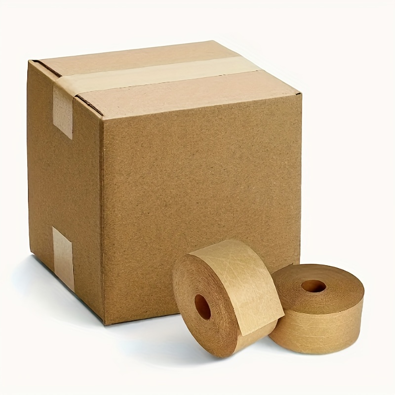 

Brown Tape, 36mm/46mm Wide, 328ft Long, Water Activated, Heavy Duty Packaging, Transportation, Crafts And Paint, Compatible With Fabric/wood , Adhesive And Sealant