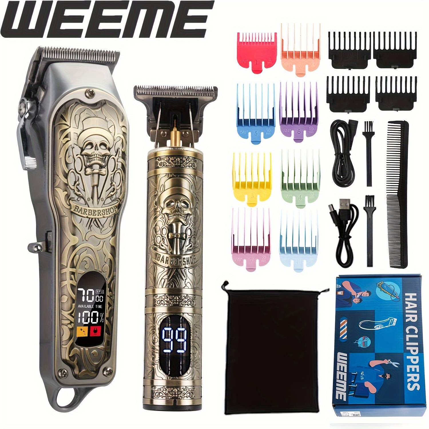 

High-efficiency Men's Professional Hair Clippers, Electric Hair Trimmers For Styling And Grooming, Perfect Valentine's Day Gift For Fathers Or .