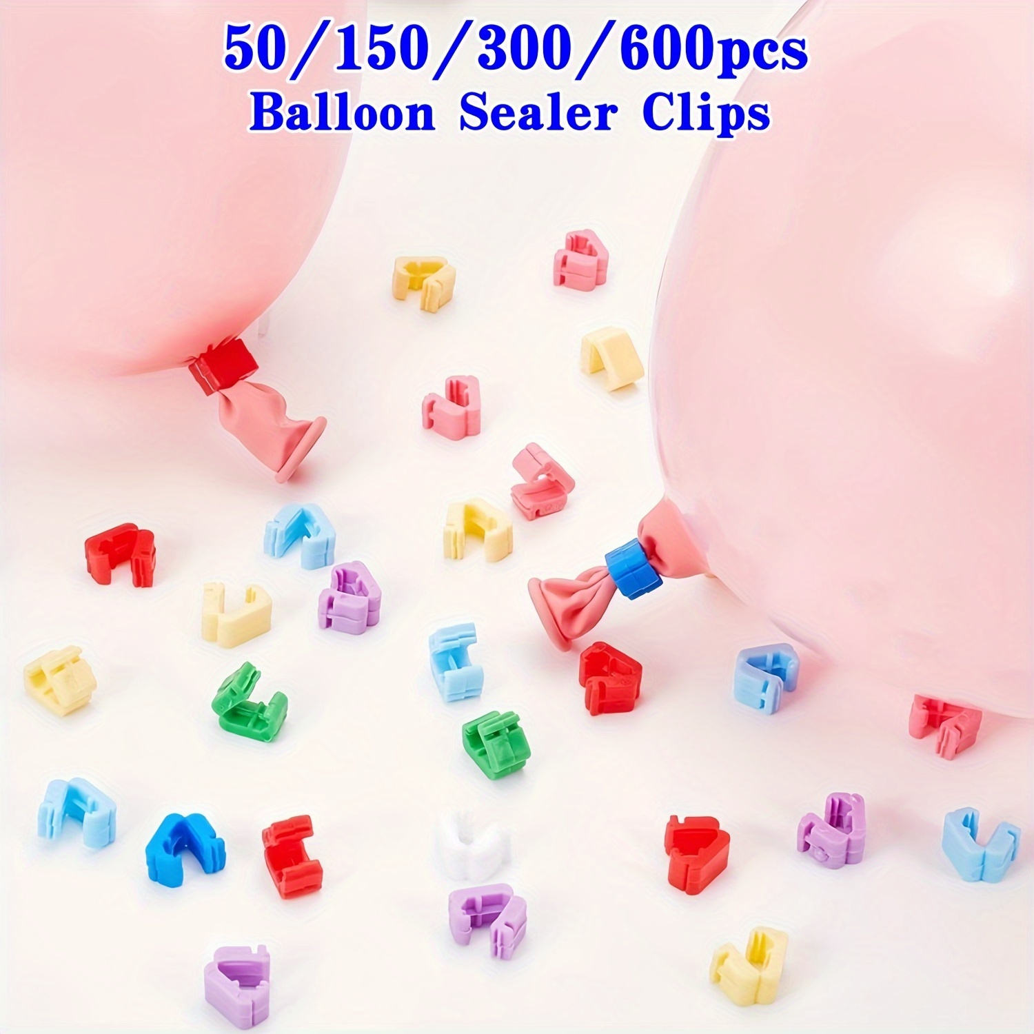300 H-Vorm Ballonbinders – Transparant PP – Snelle Afdichting Zonder Knopen – Geschikt Voor Latex, Aluminium & Plastic Ballonnen – Perfect Voor Feesten & Grote Evenementen