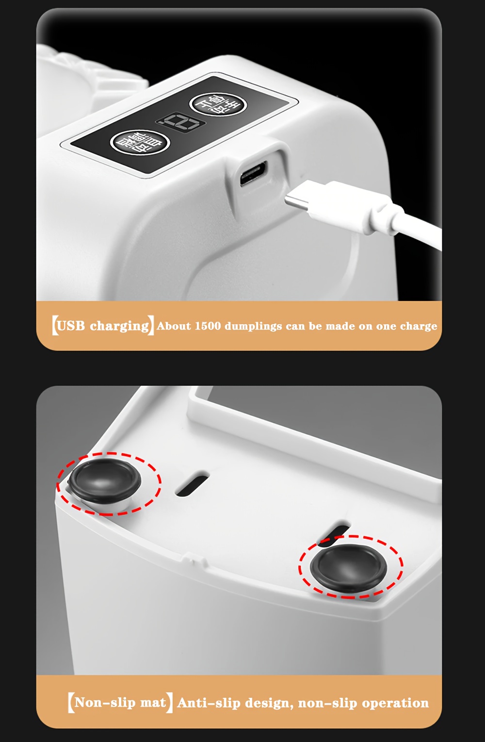 1set automatic electric dumpling maker machine with 2 gears washable dumpling mould pressing dumplings skin ravioli for rv kitchen Product details 5