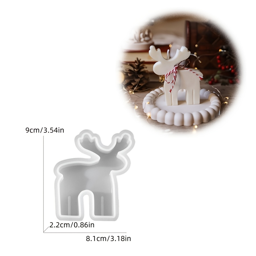 Diy Candle Mold Christmas Deer Pendant Candle Mold Home Decoration Platform Wax Products Silicone Mold